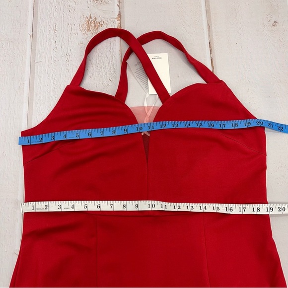 NWT Elegant Sleeveless Dresses Mesh V-Neck with Mesh Panel Maxi Cocktail Dress - Picture 17 of 17